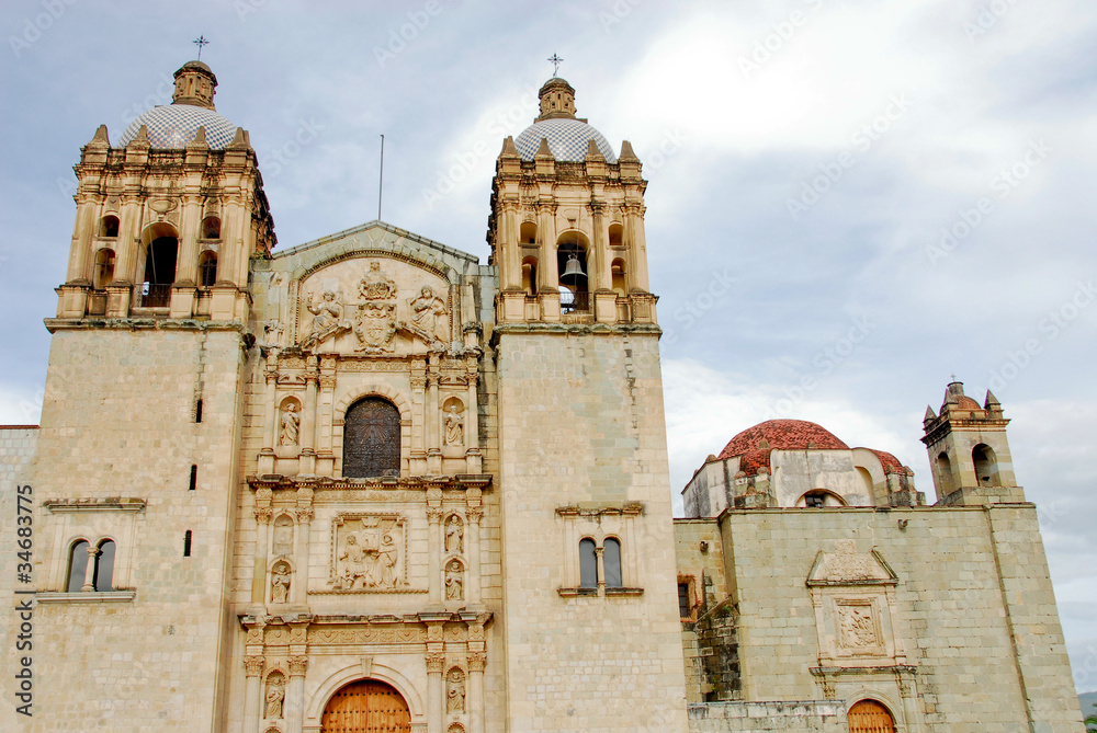 The beautiful church of San Felipe Neri in Oaxaca, Mexico