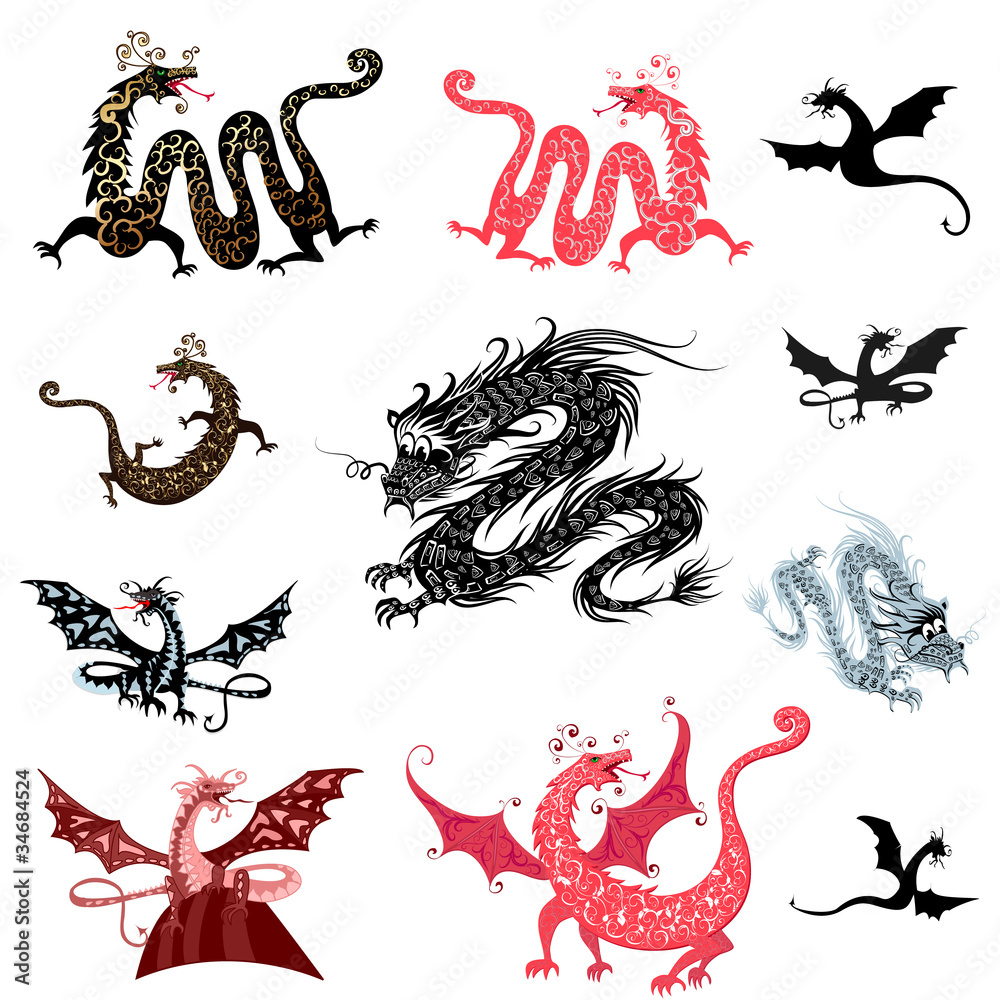 set decoration of dragons set decoration of dragons