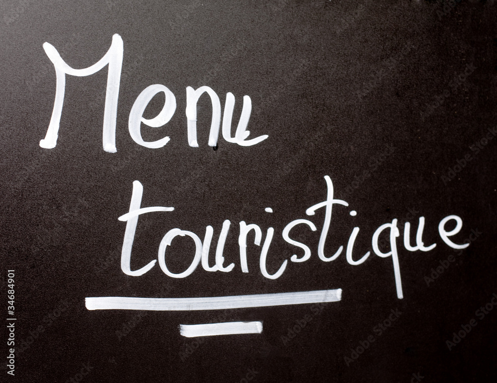 Fototapeta premium menu touristique