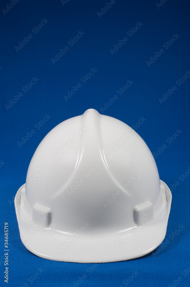 Fototapeta premium Front view of white hard hat