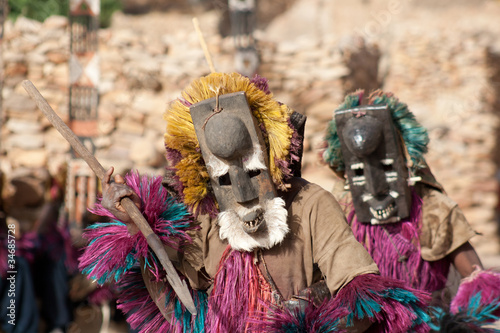 Rabbit mask and the Dogon dance, Mali.