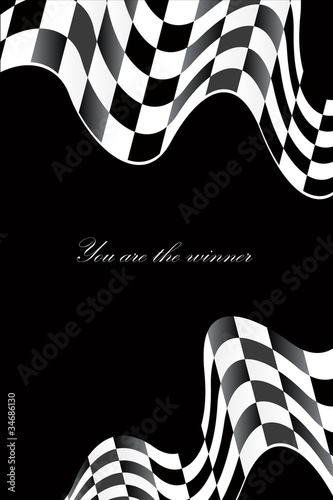 Vector background with checkered flag