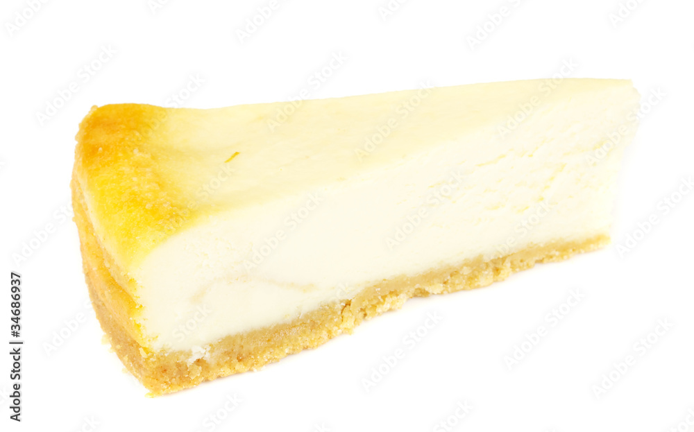 Cheesecake isolated on white
