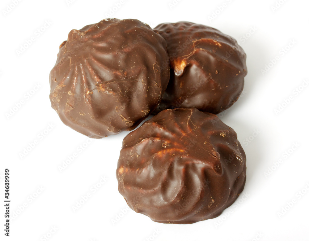 souffle in a dark chocolate on white background souffle in a dark chocolate on white background