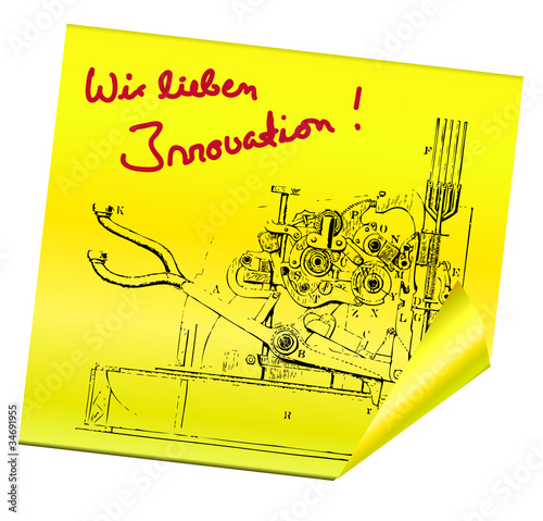 Haftnotiz - Wir lieben Innovation