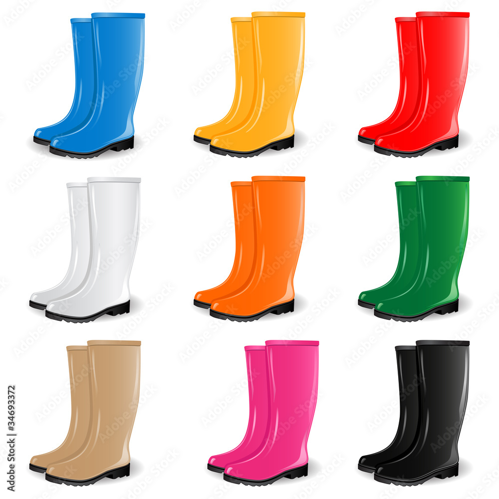 Colorful rain boots hotsell