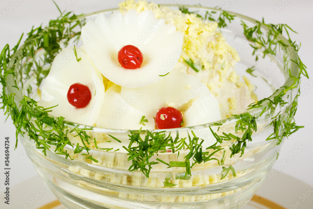 fresh made spring egg salad with vegetables fresh made spring egg salad with vegetables