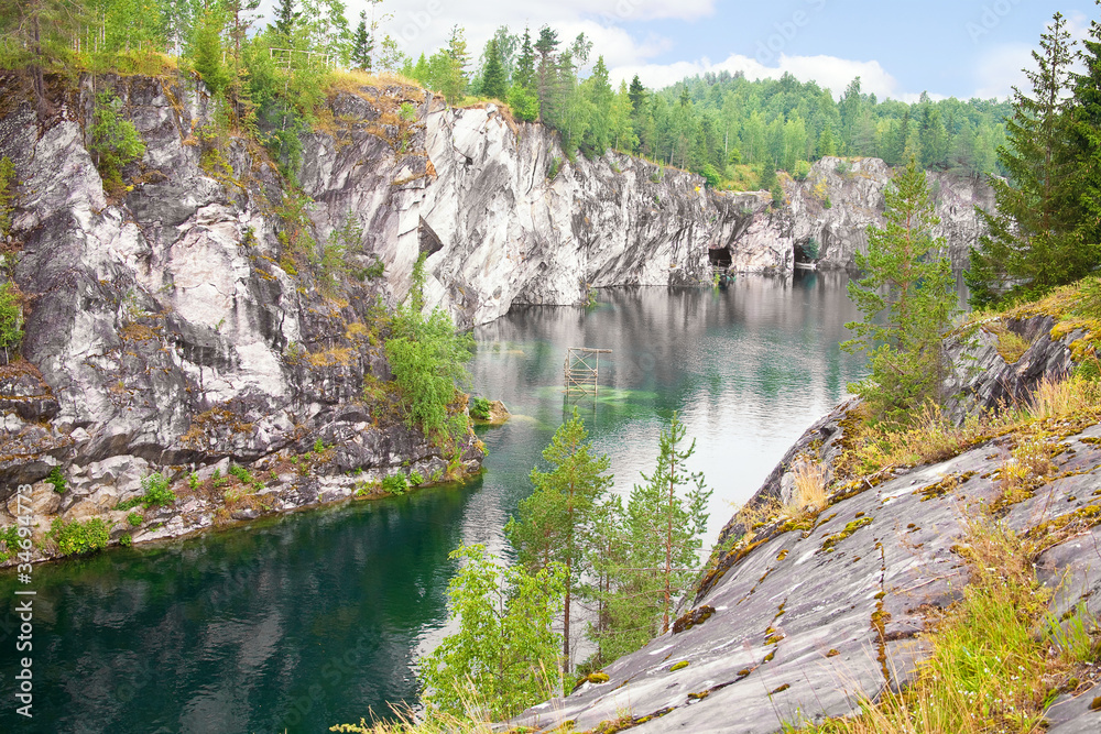 Marble canyon in Karelia