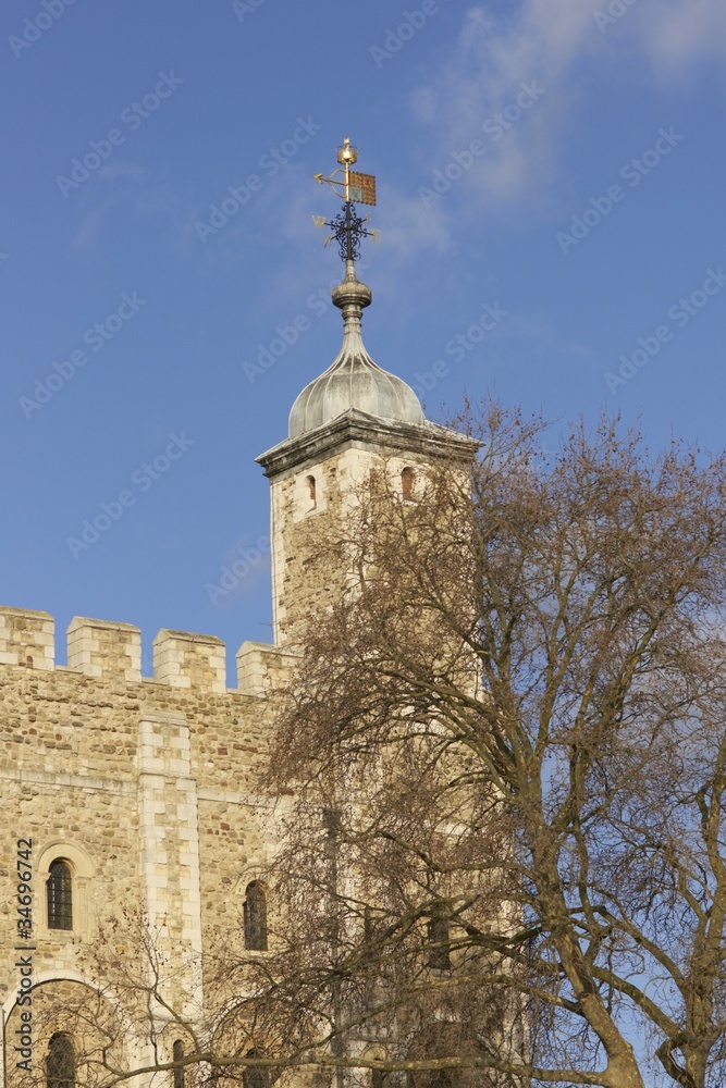 Tower of London. Historic fortress in England