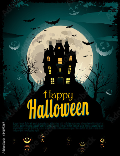 Halloween poster with place for text