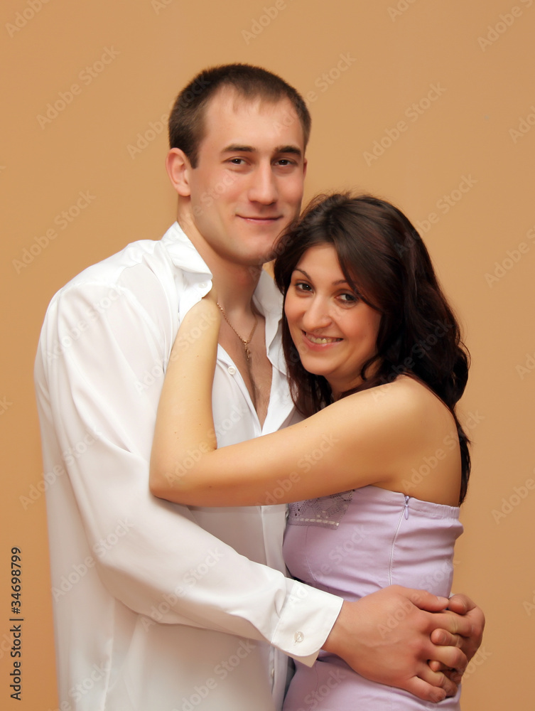 Portrait of a beautiful young happy smiling couple Portrait of a beautiful young happy smiling couple