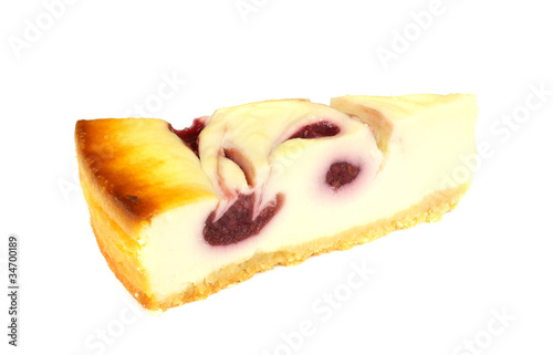 Cheesecake isolated on white