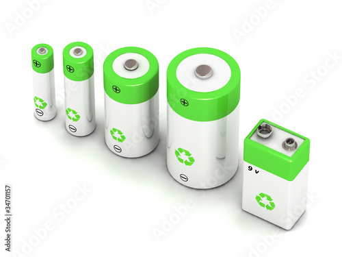 Set of rechargeable batteries