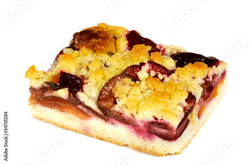 delicous crumb cake with plum