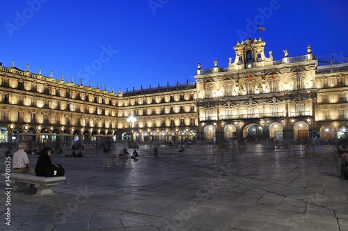 Plaza mayor de Salamanca, España.