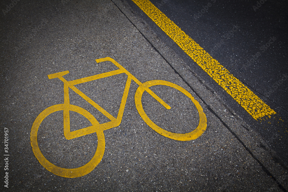 Bicycle road mark Bicycle road mark