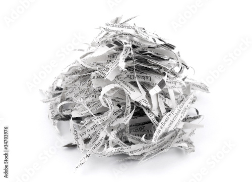 Konstfotografi Shredded paper strips