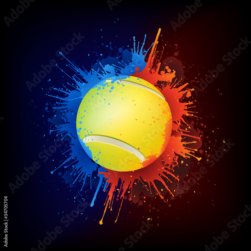 Tennis Ball in Paint