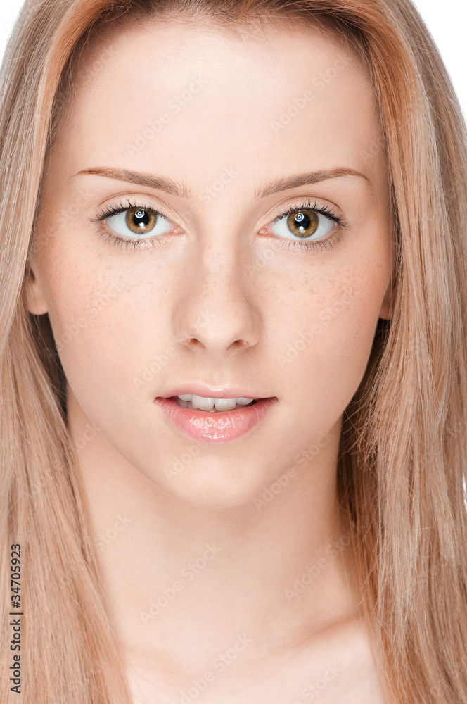 Portrait of young woman with perfect skin Portrait of young woman with perfect skin