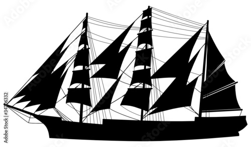 Segelboot Segelschiff Silhouette Schiff Boot Schwarz