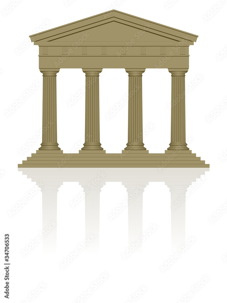 Fototapeta premium Temple avec effet miroir