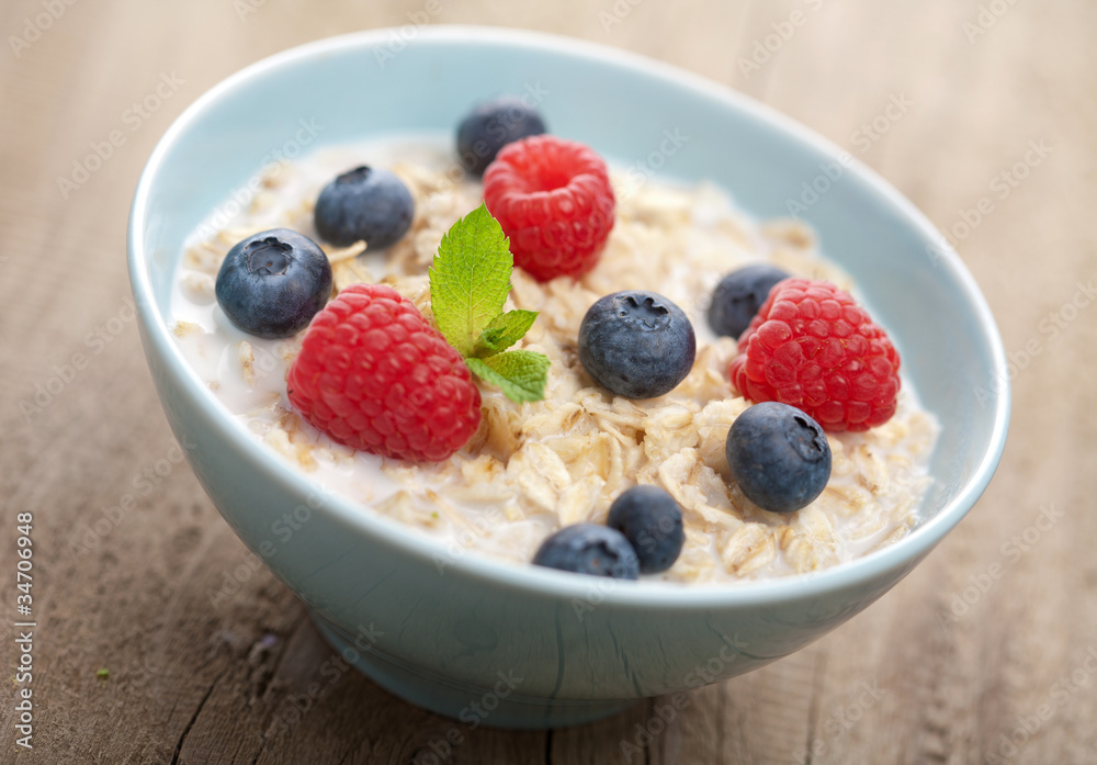 porridge with fresh berries porridge with fresh berries