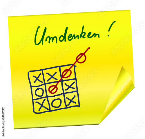 Haftnotiz - Umdenken