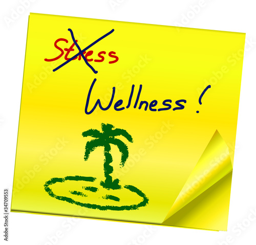 Haftnotiz - STRESS - WELLNESS