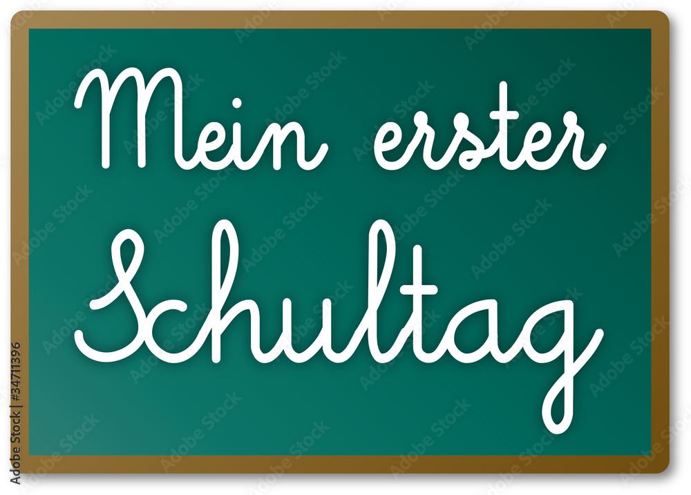  Mein erster Schultag Stock-Vektorgrafik 