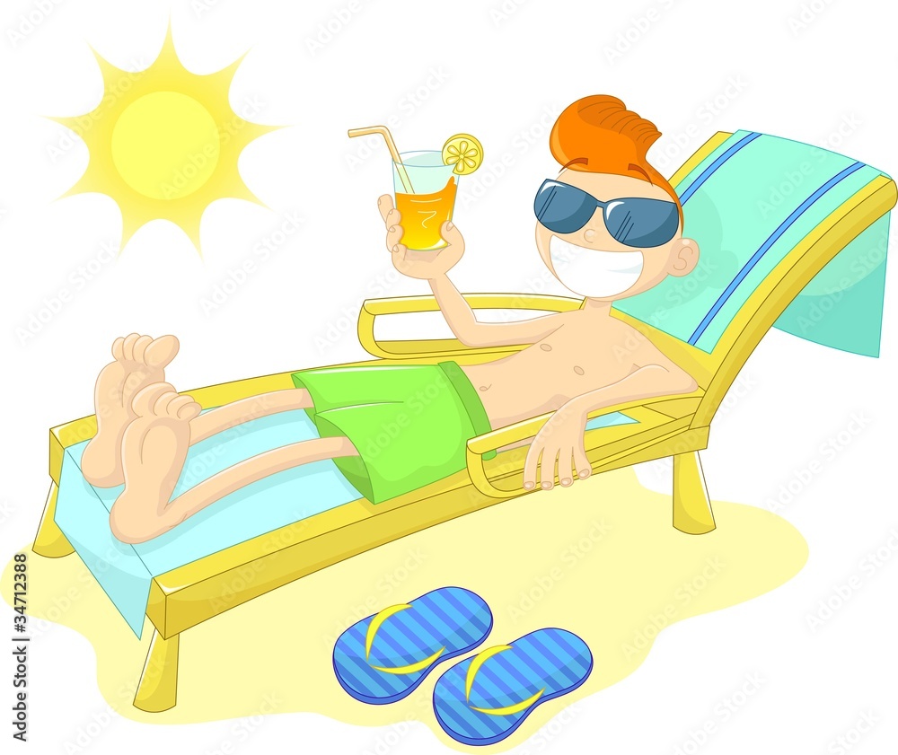 Obraz premium boy at the beach