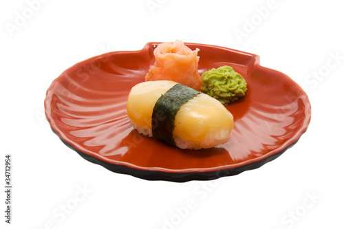 appetizing sushi isolated on the white background