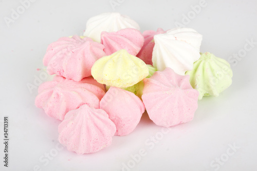 Isolated marshmallow cakes