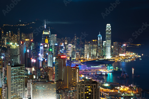 night view of Hong Kong