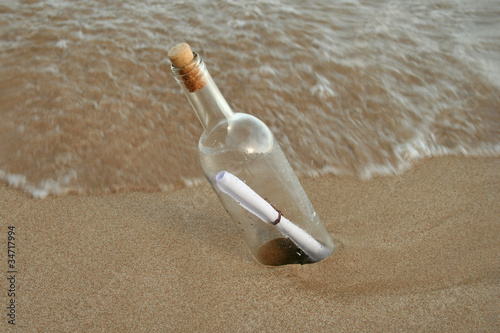 botella + mensaje photo