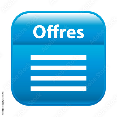 Bouton bleu offres