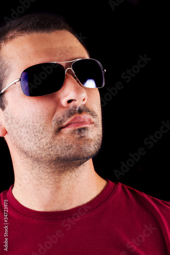 male man with dark shades