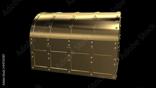 Gold treasure chest