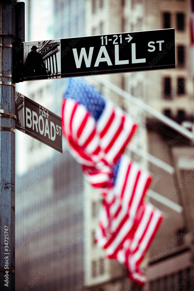 Fototapeta premium Wall Street w Nowym Jorku
