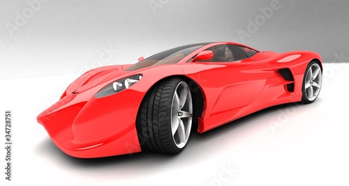 red prototype car