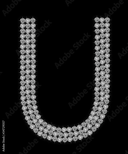 Buchstabe U Diamant