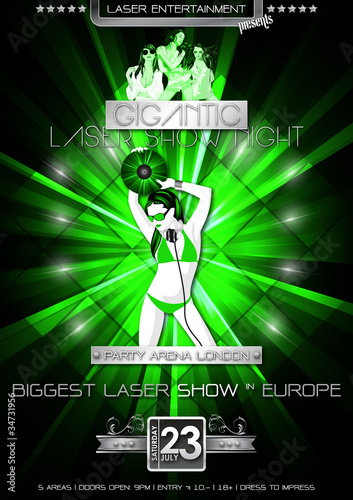 Partyflyer Lasershow