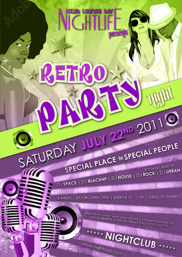 Partyflyer Retro