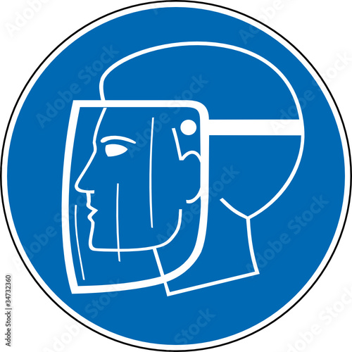 Gebotszeichen Gesichtsschutz Schutz Schild