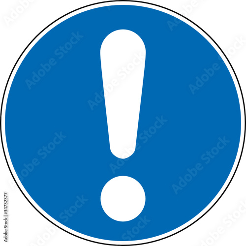 Gebotszeichen Ausrufezeichen Achtung Schild Zeichen