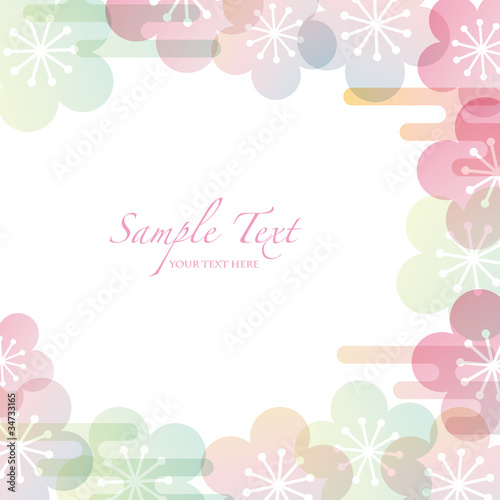 spring background with japanese apricot