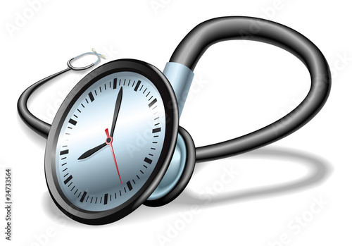 Medical time stethoscope concept