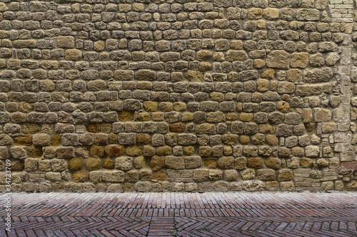 Parete e pavimento antico - texture photo