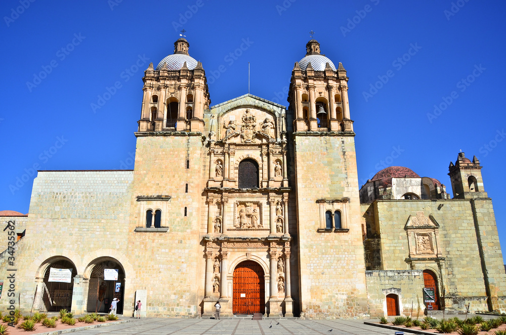Santo Domingo Church in Oaxaca front view