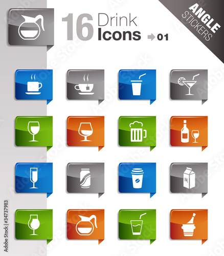 Angle Stickers - Drink Icons
