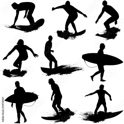 Surf silhouettes